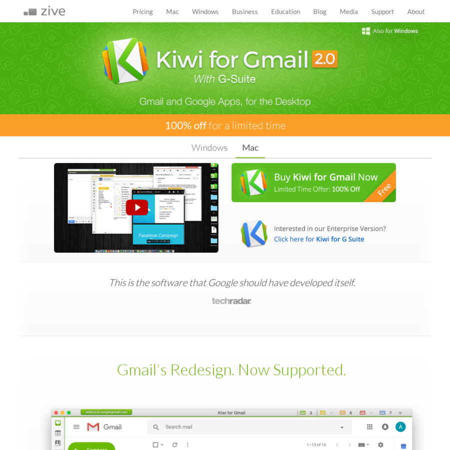 Kiwi for Gmail 2.0.6 download free
