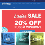 20% off All Rugs & Cushions + Delivery (Free over $99 Spend) @ Decorug