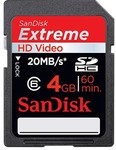 SanDisk Extreme HD Video SDHC 4GB 20MB/s $9.99 + Freebie + $0 Shipping @ MobileCiti.com.au