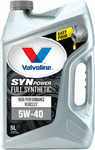 Valvoline SynPower 5W-40 Fully-Synthetic Oil - $44.99 ($24.99 after $20 Cashback as EFTPOS Card) @ Autobarn