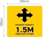 10% off Distance Yourself Floor Signage $89 (Was $99) for a Pack of 9 300x 300mm Stickers @ Easy Print and Sign Co