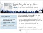 American Express Platinum Edge $149 annual fee  - Now with $200 Ticketmaster Voucher