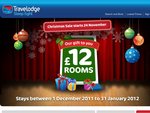 Travelodge UK - £12 Rooms - 1 Dec to 31 Jan