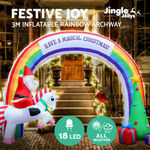 Jingle Jollys Christmas Inflatable Rainbow Archway Santa 3M Outdoor Decoration $87.96 Shipped @ Ozplaza eBay
