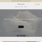 Free Candle (Value $34.95) with Any Purchase on 1 March | 10% off All Products for International Women's Day @ Love Ally