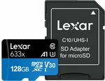 Lexar 128GB Micro SDXC High Performance U3 Class 10 633x - $19 Free shipping @ Centre Com