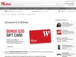 Bonus $20 Westfield Giftcard for Ever $120 You Spend in a Westfield Shopping Centre !