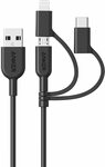 [Prime] Anker Powerline II 3-in-1 Cable, Lightning/Type C/Micro USB $14.16 Delivered @ AnkerDirect via Amazon AU