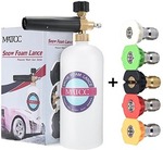MATCC Foam Cannon with 5 Spray Nozzles & 1/4" Quick Connector US$22.22 (~A$30.50) CN Stock Delivered @ Banggood