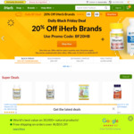 20% off Sitewide + Delivery ($0 with US$40 Order) @ iHerb