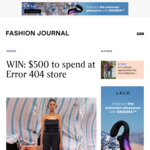 Win a $500 Error 404 Voucher from Fashion Journal