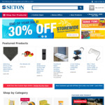 30% off $499 Spend on All Products (Free Shipping, Exclude Bulky Items) @ Seton Australia