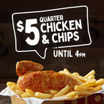 $5 Quarter Chicken and Chips (Daily until 4pm) in-Store/ C&C Only @ Red Rooster