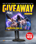 Win a AOC 27" QHD 170hz Gaming Monitor from JW Computers