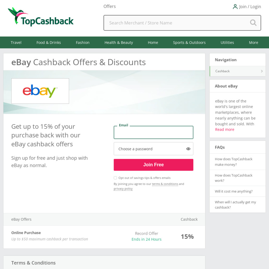 Confirmed Cashback Topcashback