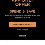 $10 off Women's Sleepwear (Min Spend $60) + $9 Delivery ($0 C&C/ $60 Order) @ Target via App