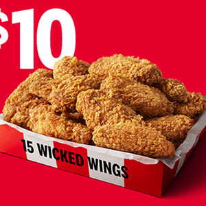 15 Wicked Wings for $10 @ KFC (Online & Pickup Only) - OzBargain