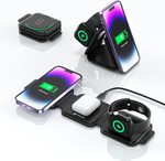 HEYMIX 3 in 1 Wireless Charger, Magesafe Wireless Charging Station $19.99 Delivered @ SAA Selection via Amazon