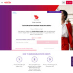 Earn Double Status Credits on Eligible Flights (Activation required) @ Velocity Frequent Flyer / Virgin AU