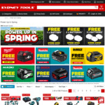 Free Batteries with Spend on Selected Brands @ Sydney Tools