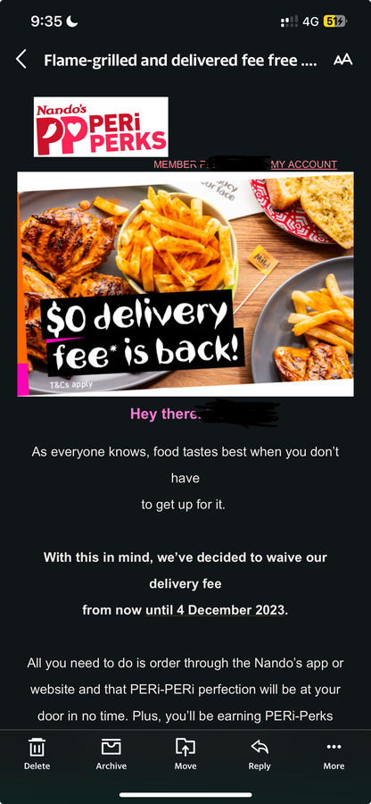 Nandos delivery online menu