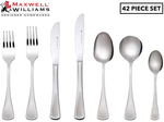 Maxwell & Williams 42pc Cosmopolitan 18/10 Stainless Steel Cutlery Set - $49 + Delivery ($0 Delivery with OnePass) @ Catch