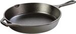 Lodge L8SK3 10.25" Cast Iron Skillet with Helper Handle, Black $34.92 + Delivery ($0 with Prime/ $59 Spend) @ Amazon US via AU