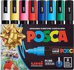 Posca PC-5M 8pcs Acrylic Paint Pens $24.38 + Delivery ($0 with Prime/ $59 Spend) @ Amazon US via AU