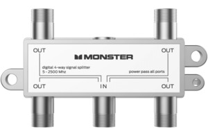 Monster Digital Coaxial 4-Way Splitter or RCA Audio Cables $1 + Delivery ($0 C&C/ in-Store) @ The Good Guys