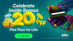 20% off Lifetime Plex Pass A$127.99 @ Plex