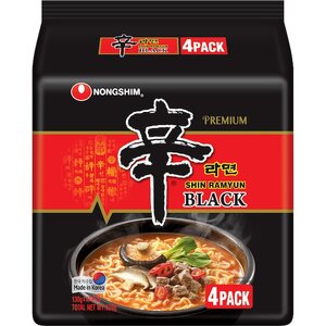 ½ Price Nongshim Shin Black 520g Pk 4 $6 @ Woolworths