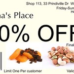 10% OFF Final Purchase Price MINA'S Place Health food shop Wanneroo Markets