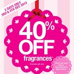40% OFF All Fragrance (Excluding Giftsets) at PRICELINE Starts TODAY. 2 Days Only