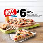 Any Domino's Pizza from $6 before 6pm Today Only