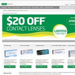 Specsavers - $20 off on Contact Lenses (Excludes Shipping)