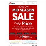 Target: Up to 1/2 Price Sale on Clothing, Footwear, Underwear