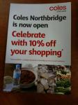 10% off Your Shopping at Coles Northbridge, WA