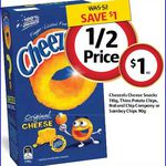 1/2 Price Cheezels $1.00 at Coles
