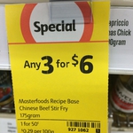Masterfoods 175g Recipe Base $0.50 @ Coles Coburg [VIC]