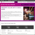New Telstra Freedom Pre-Paid Plans: eg. 1.3GB Data + 3 Months Presto Subscription $15*
