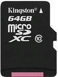 Kingston 64GB microSDXC Class 10 Card+Adapter $28.66 with Free Delivery @ Shopping Express
