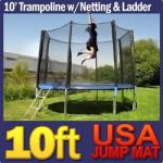 10ft Outdoor Trampoline with Safety Net - $279