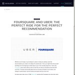 Uber: $10 - $20 off Ride for New Users Nationwide from Foursquare