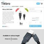 New Version Tikbro Micro USB 2.0 Cable 1m/ 2m/ 3m from $2.45 Lightning Cable for $9.99 @ Tikbro