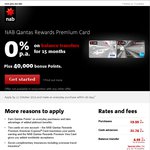 NAB Premium Credit Card - 0% Balance Transfers for 15 Months, 40,000 QFF Points, $250 Annual Fee