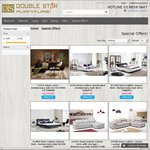 Double Star Furniture Anniversary Sale-Mars Solid Pine 4 PCs Queen Bedroom Suite $599 + Delivery