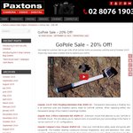 20% off All Gopole Accessories for GoPro Cameras @ Paxtons