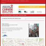 Free Entry to The Chinese Museum [VIC] on Sunday 14 February 2016 1.00pm-5.00pm