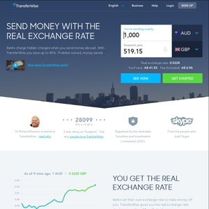 TransferWise: Money Transfer at Mid Market Exchange Rate