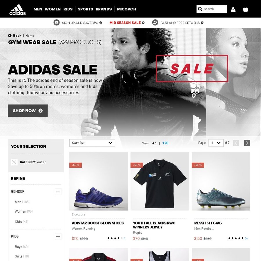 adidas sale dfo